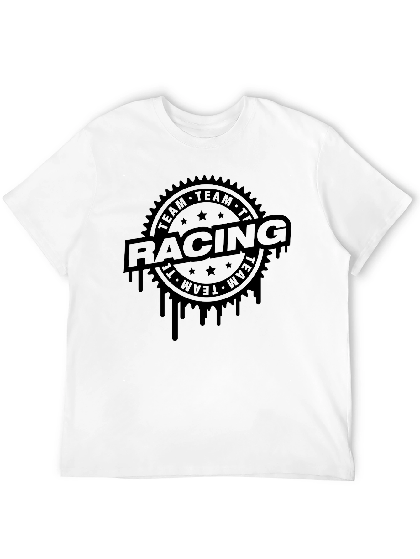 Team Racing Black Graphic T-Shirt