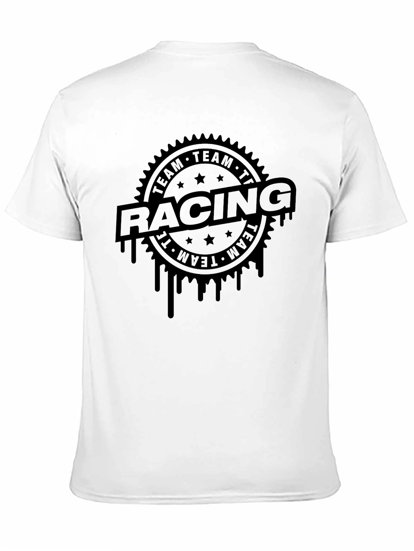 Team Racing Black Graphic T-Shirt