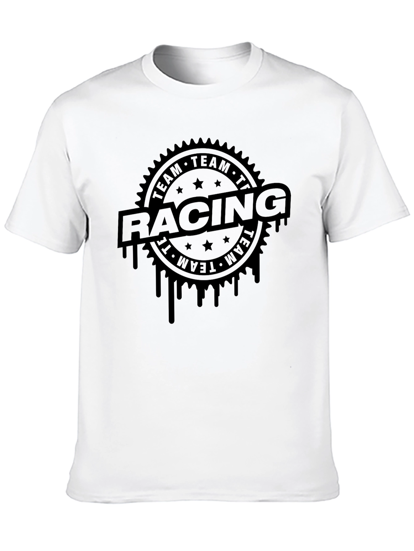 Team Racing Black Graphic T-Shirt