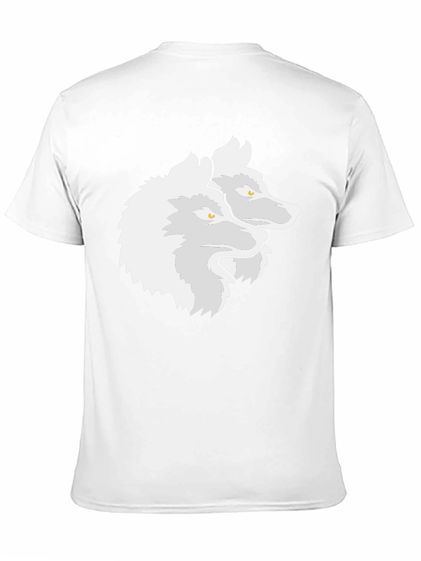 Two Headed Wolf Graphic Tee - Mens Black T-Shirt