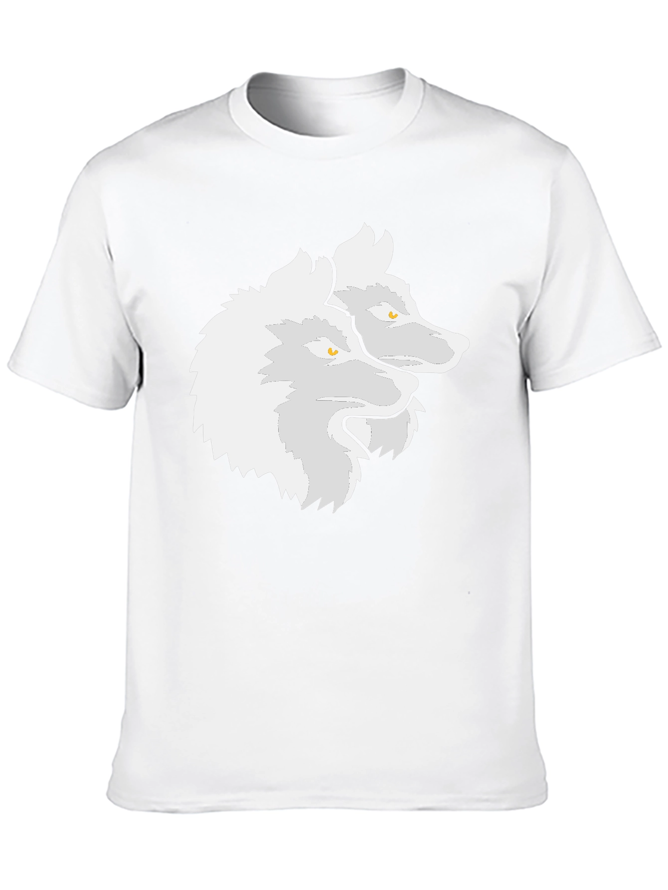Two Headed Wolf Graphic Tee - Mens Black T-Shirt