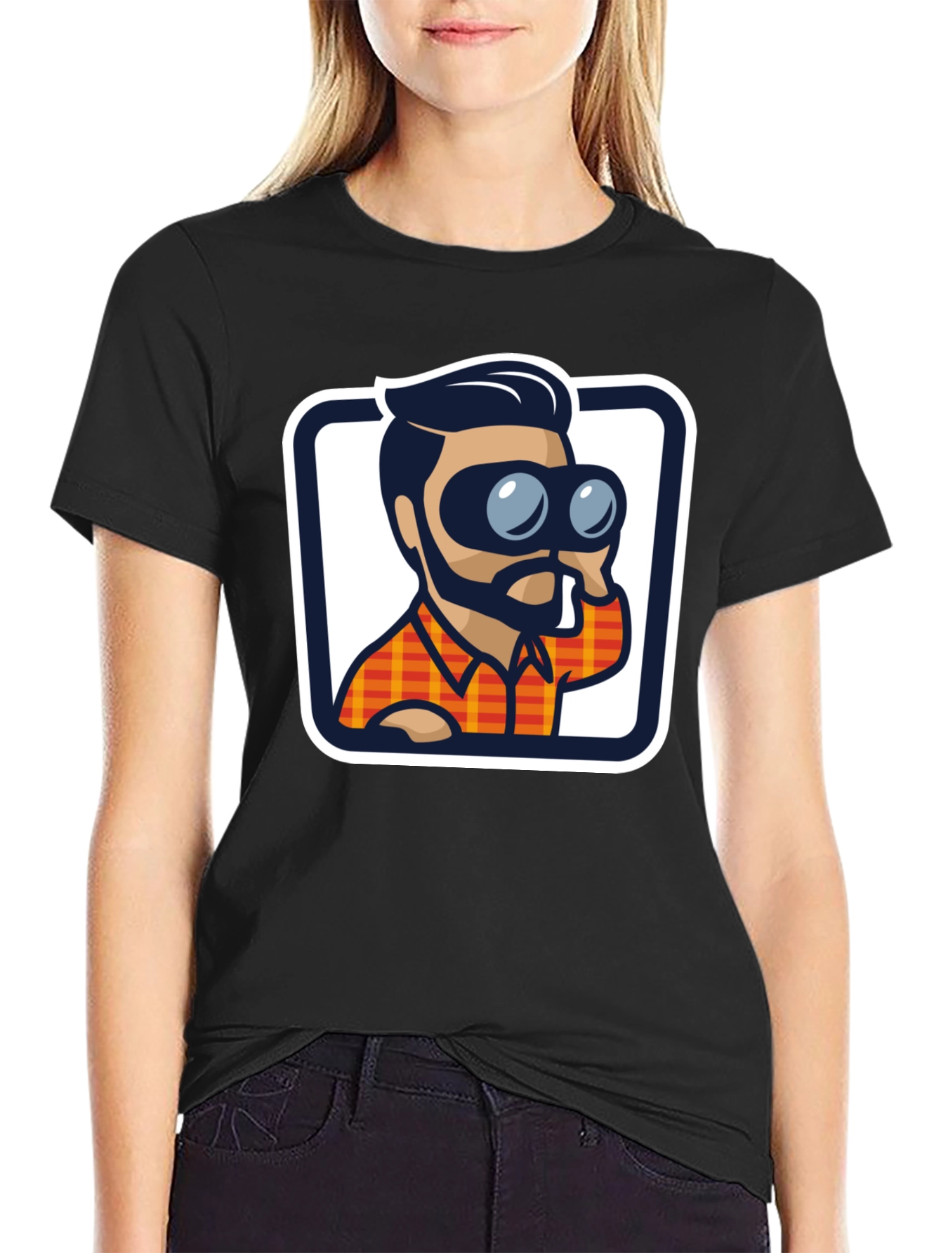 Binoculars Graphic Tee - Stylish Black T-Shirt