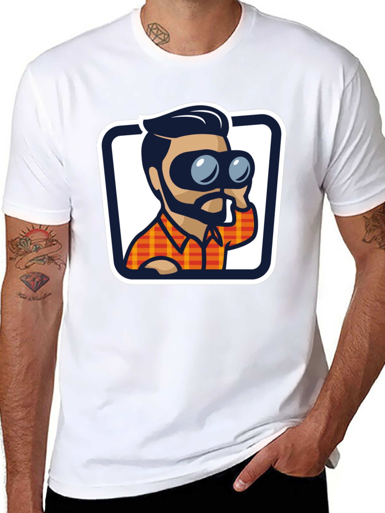 Binoculars Graphic Tee - Stylish Black T-Shirt