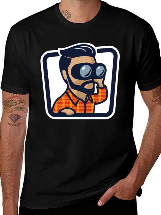 Binoculars Graphic Tee - Stylish Black T-Shirt