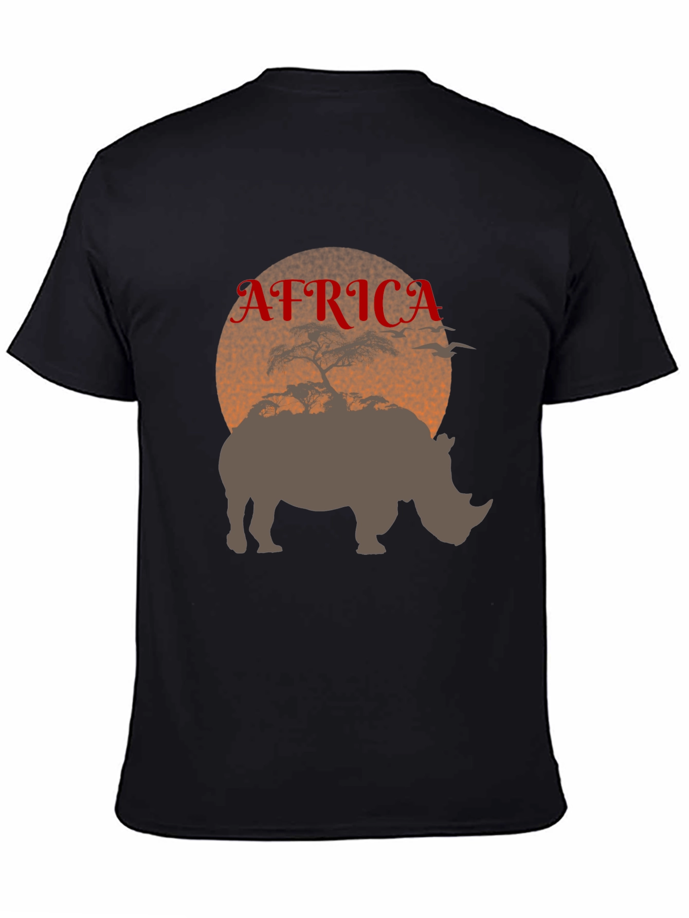Africa Rhino Silhouette Graphic Tee