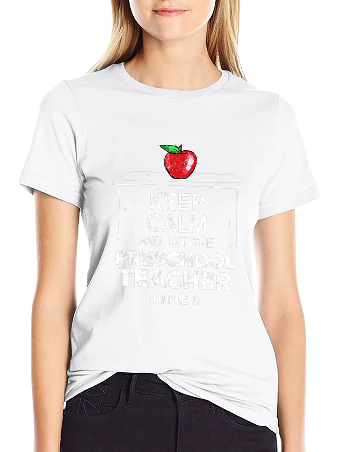 Keep Calm Preschool Teacher Black T-Shirt