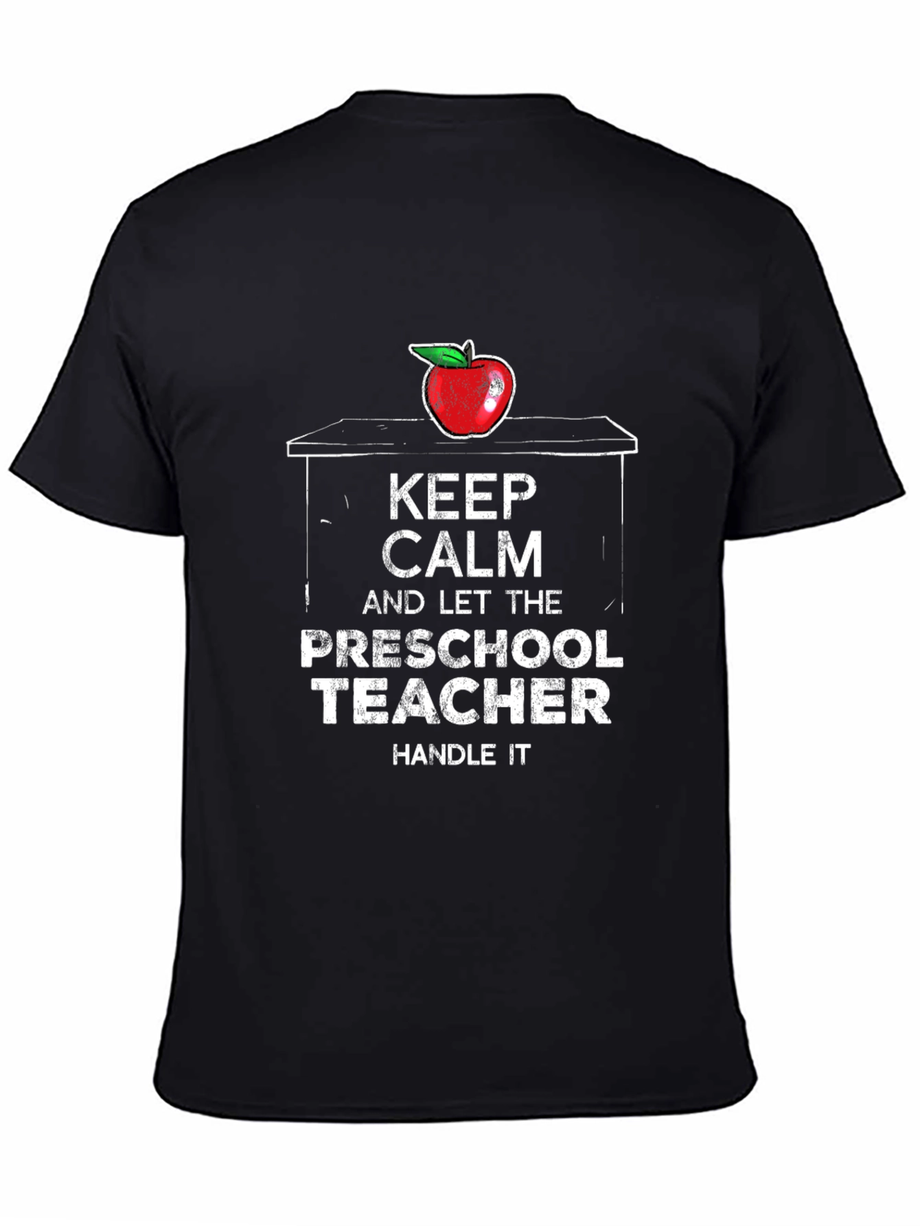 Keep Calm Preschool Teacher Black T-Shirt