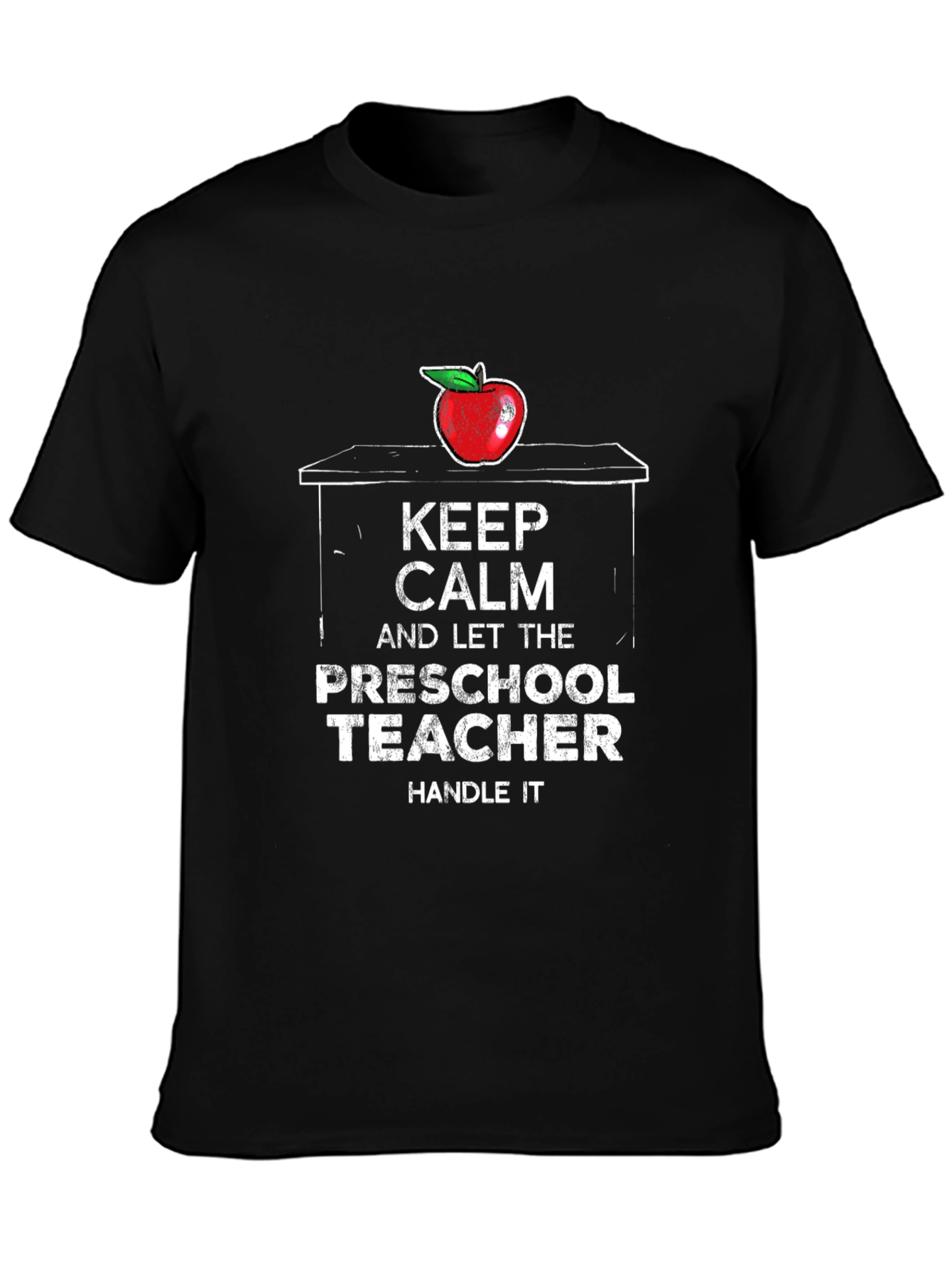 Keep Calm Preschool Teacher Black T-Shirt