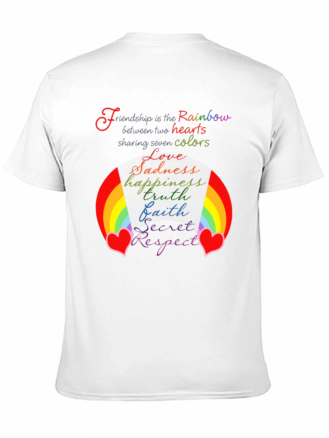 Rainbow Friendship Heart Graphic Tee