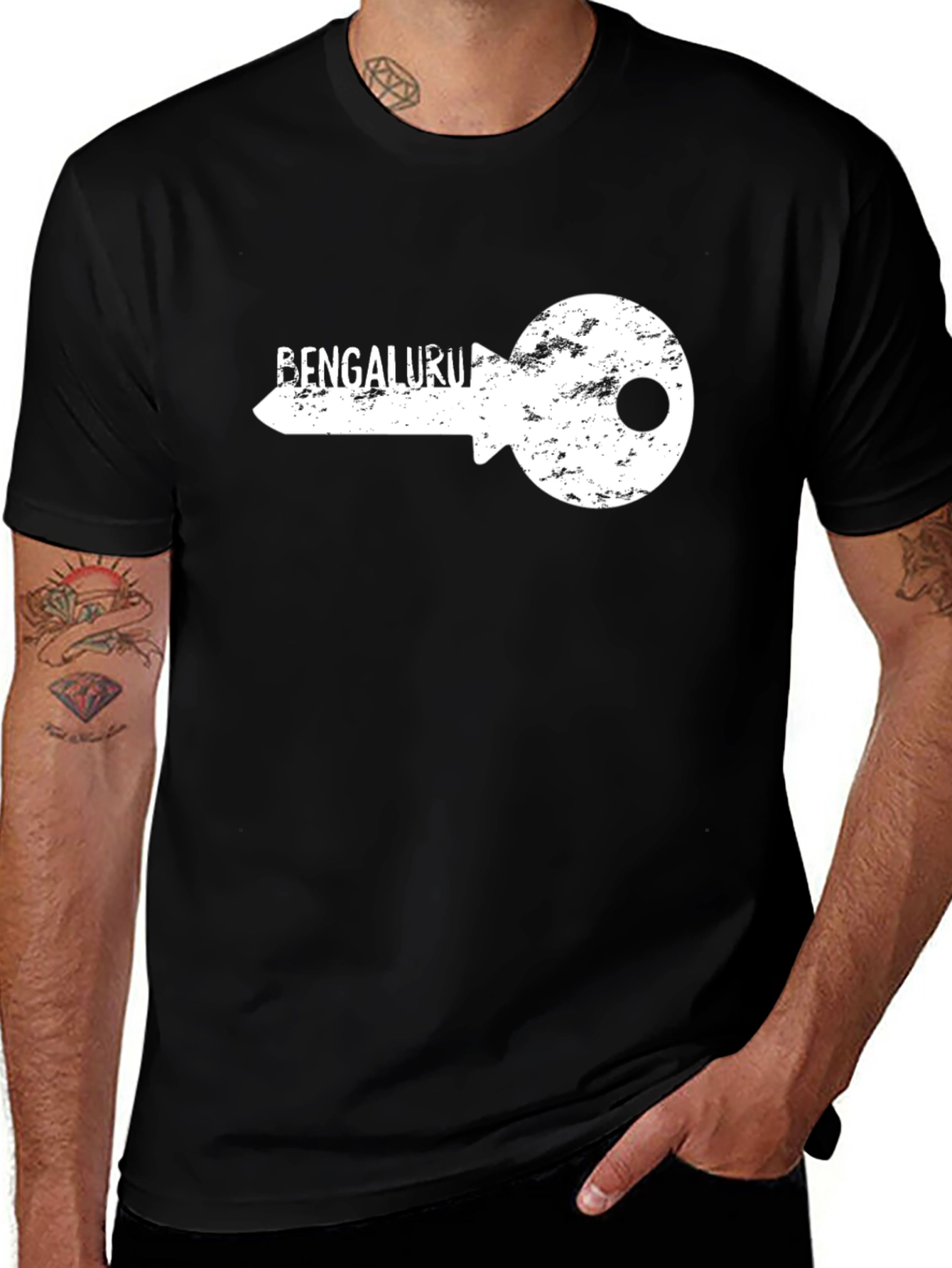 Bengaluru Key Graphic T-Shirt - Modern City Style