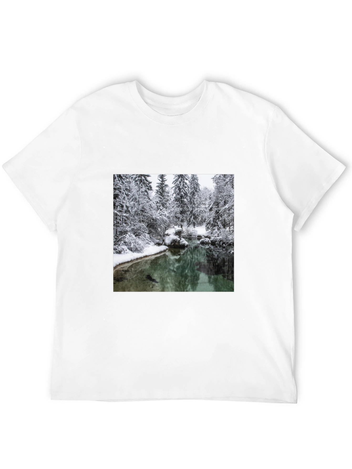 Winter Landscape Graphic Tee - Black