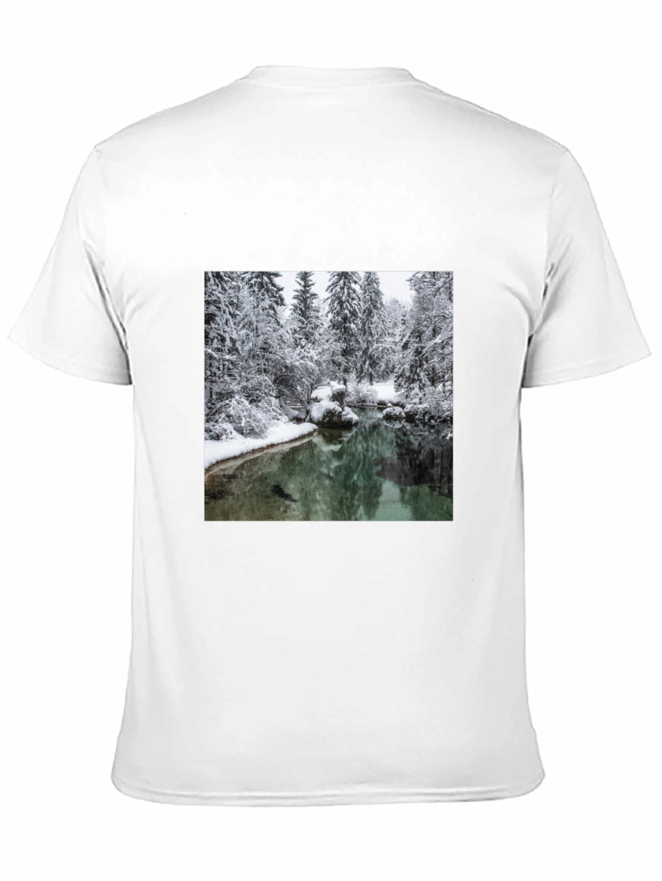 Winter Landscape Graphic Tee - Black