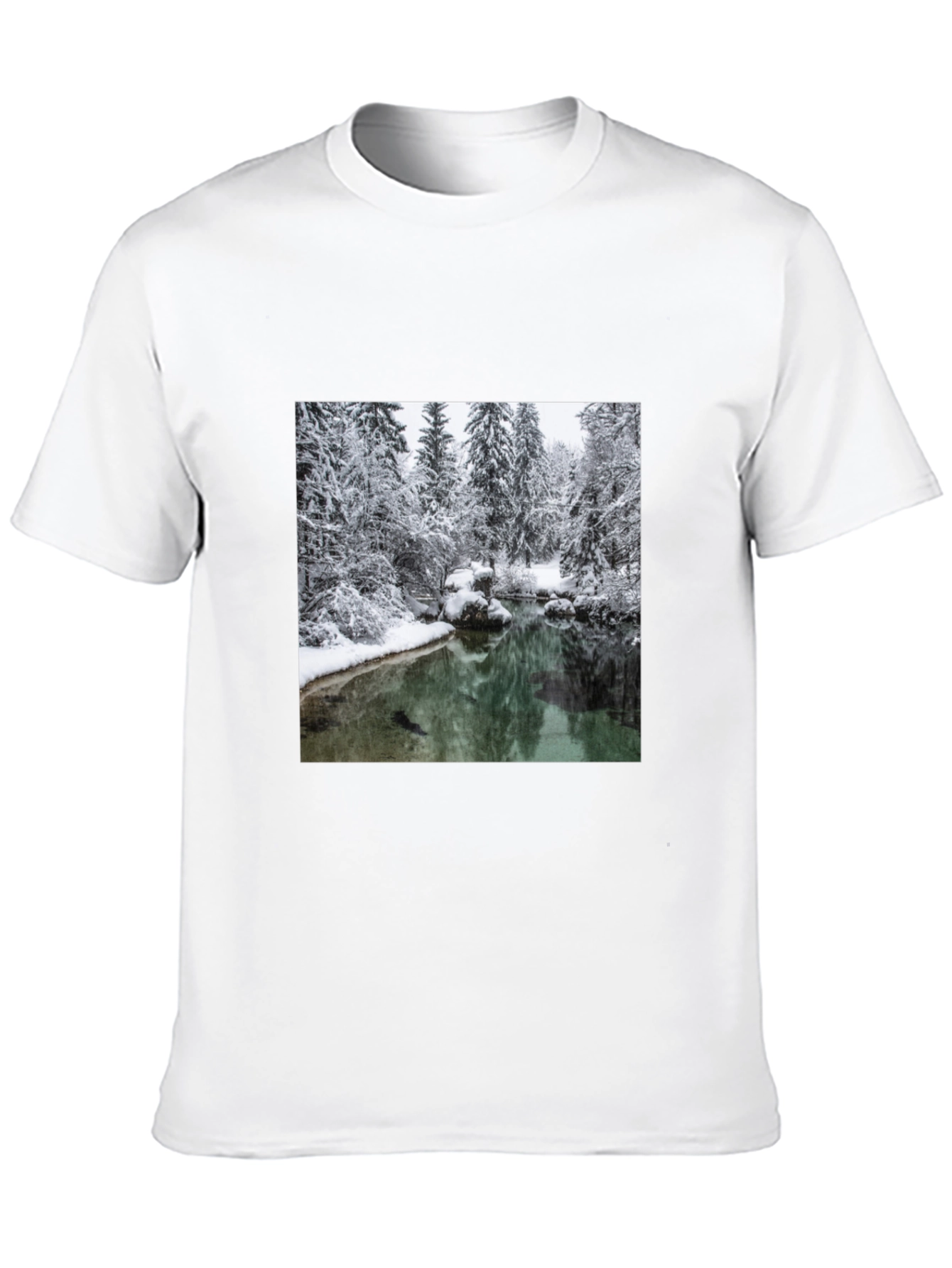 Winter Landscape Graphic Tee - Black
