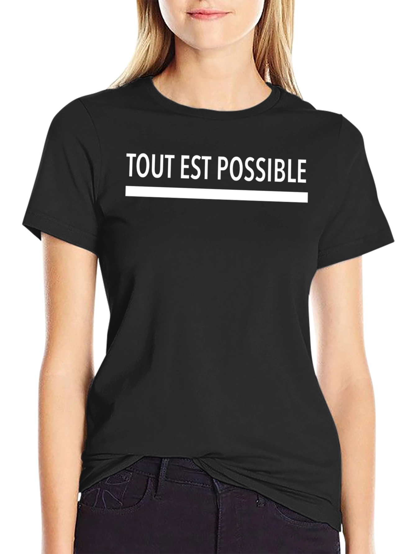 Tout Est Possible Black Graphic Tee