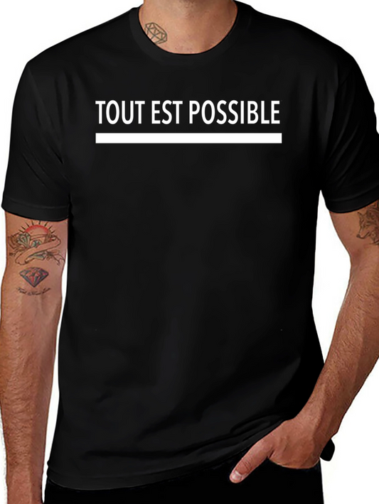 Tout Est Possible Black Graphic Tee