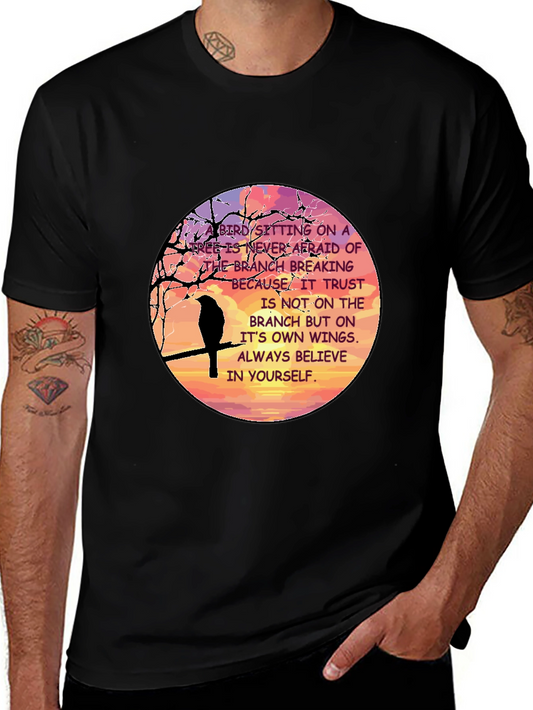 Motivational Bird Graphic T-Shirt