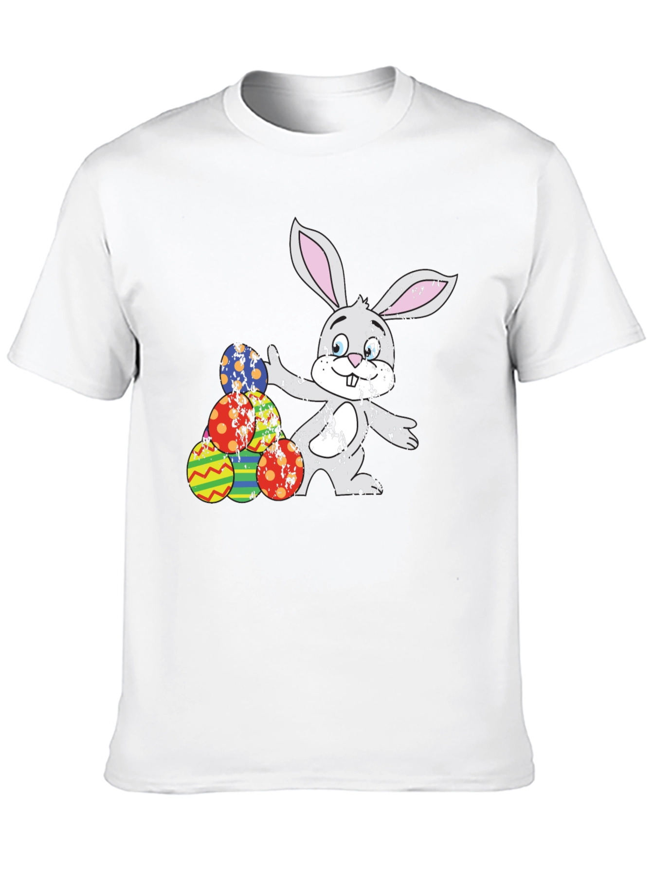 Easter Bunny & Eggs Black Graphic Tee