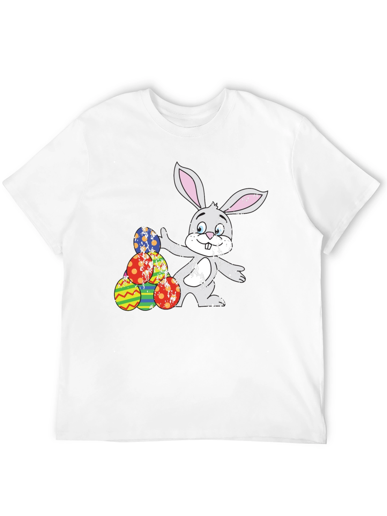Easter Bunny & Eggs Black Graphic Tee