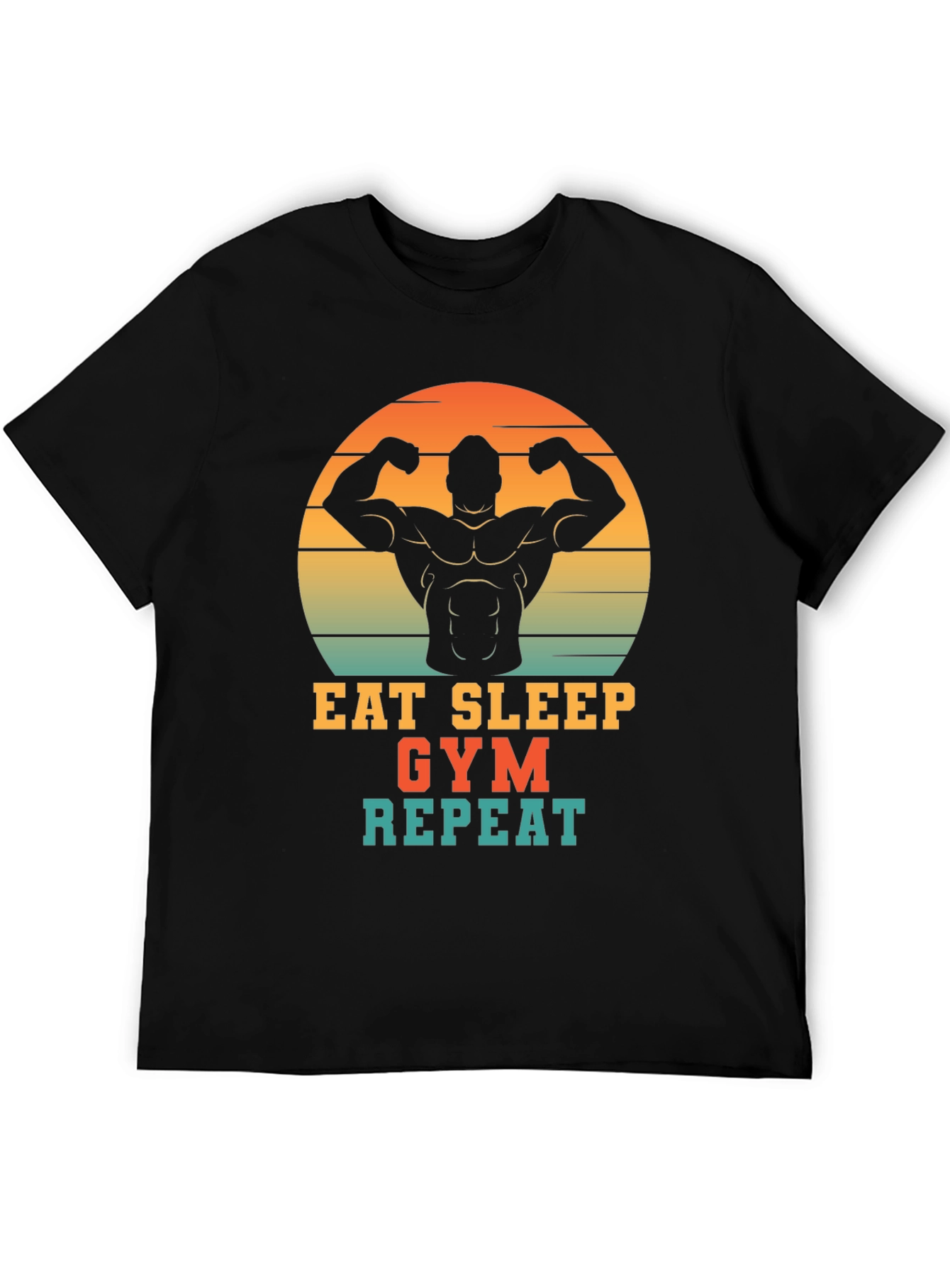 Eat Sleep Gym Repeat Mens Graphic T-Shirt