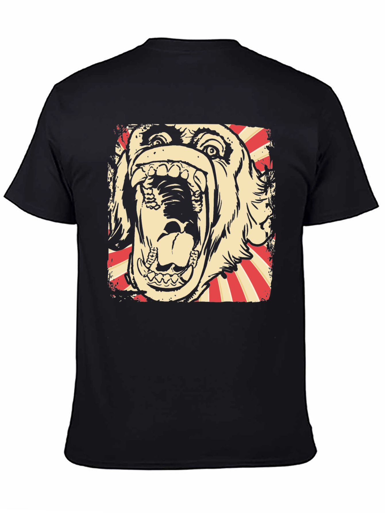 Monster Graphic Print Black T-Shirt