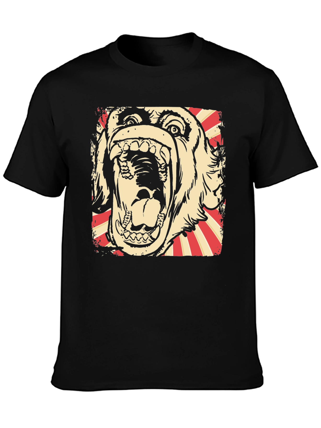 Monster Graphic Print Black T-Shirt