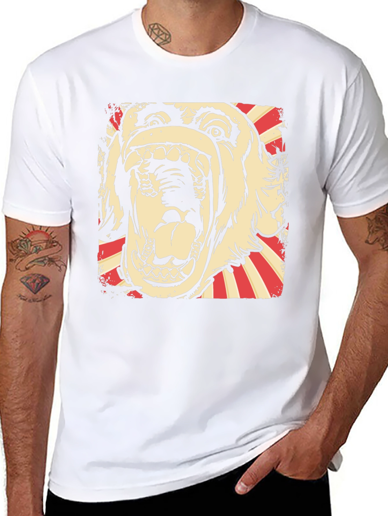 Monster Graphic Print Black T-Shirt