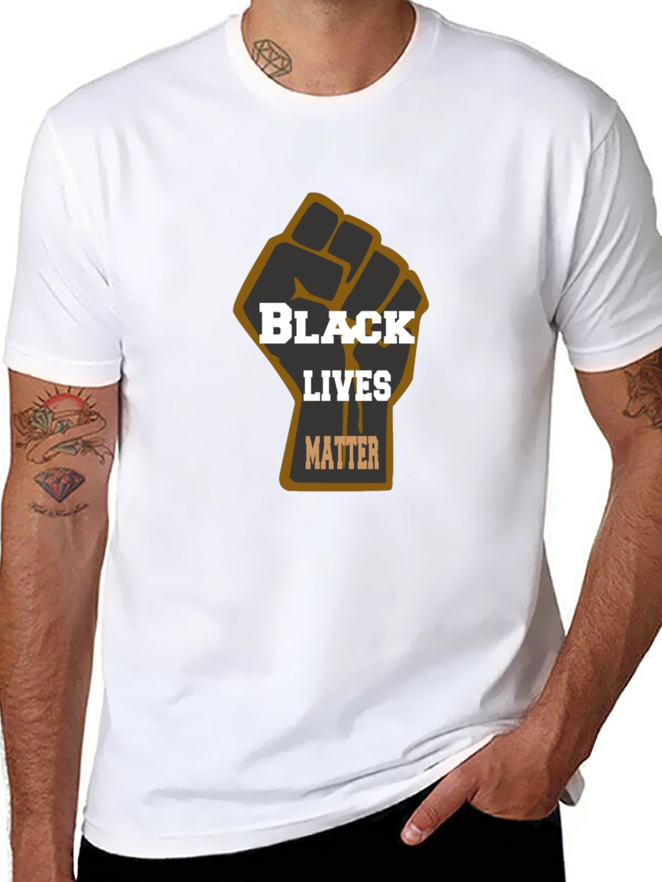 Black Lives Matter Fist T-Shirt - Black