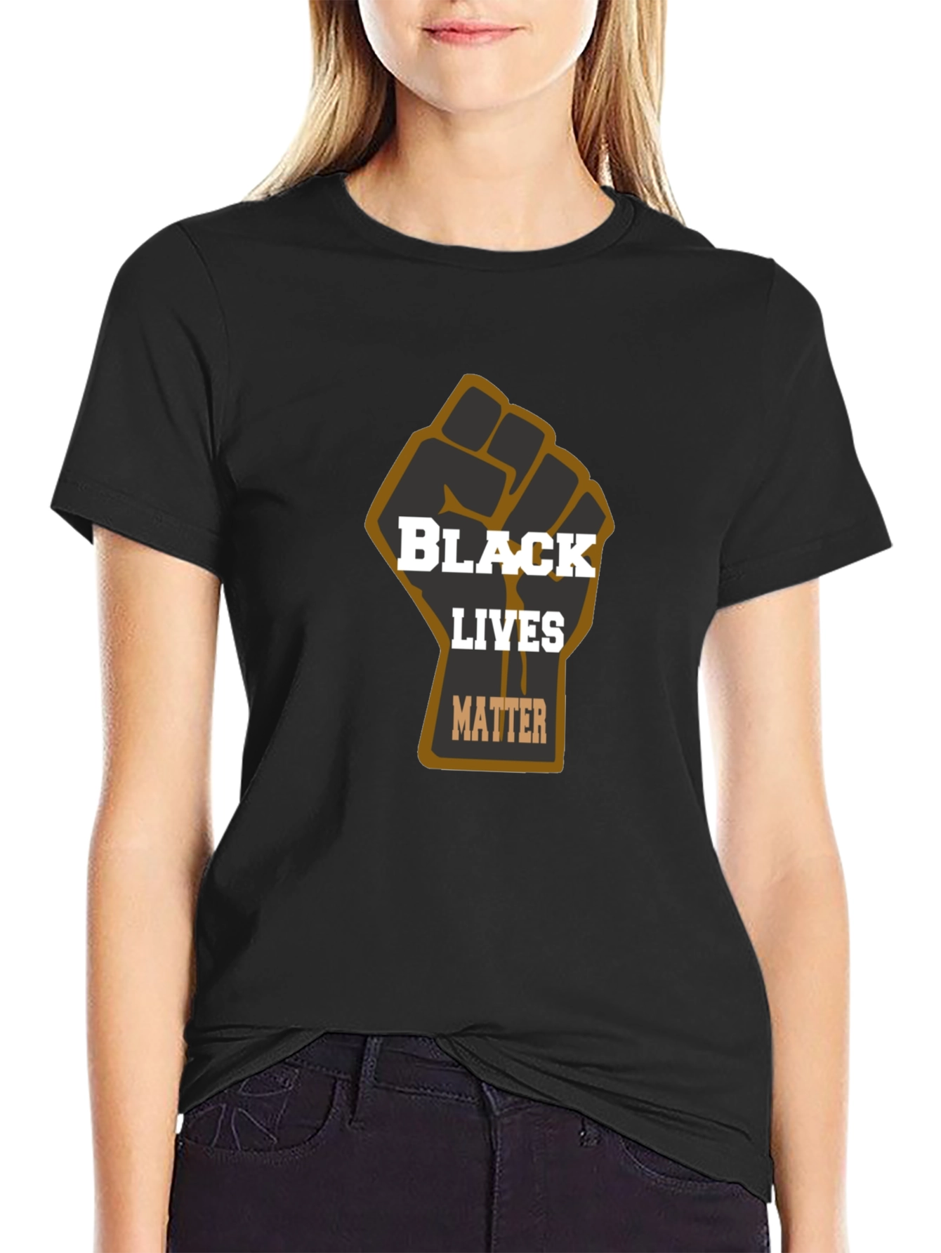 Black Lives Matter Fist T-Shirt - Black