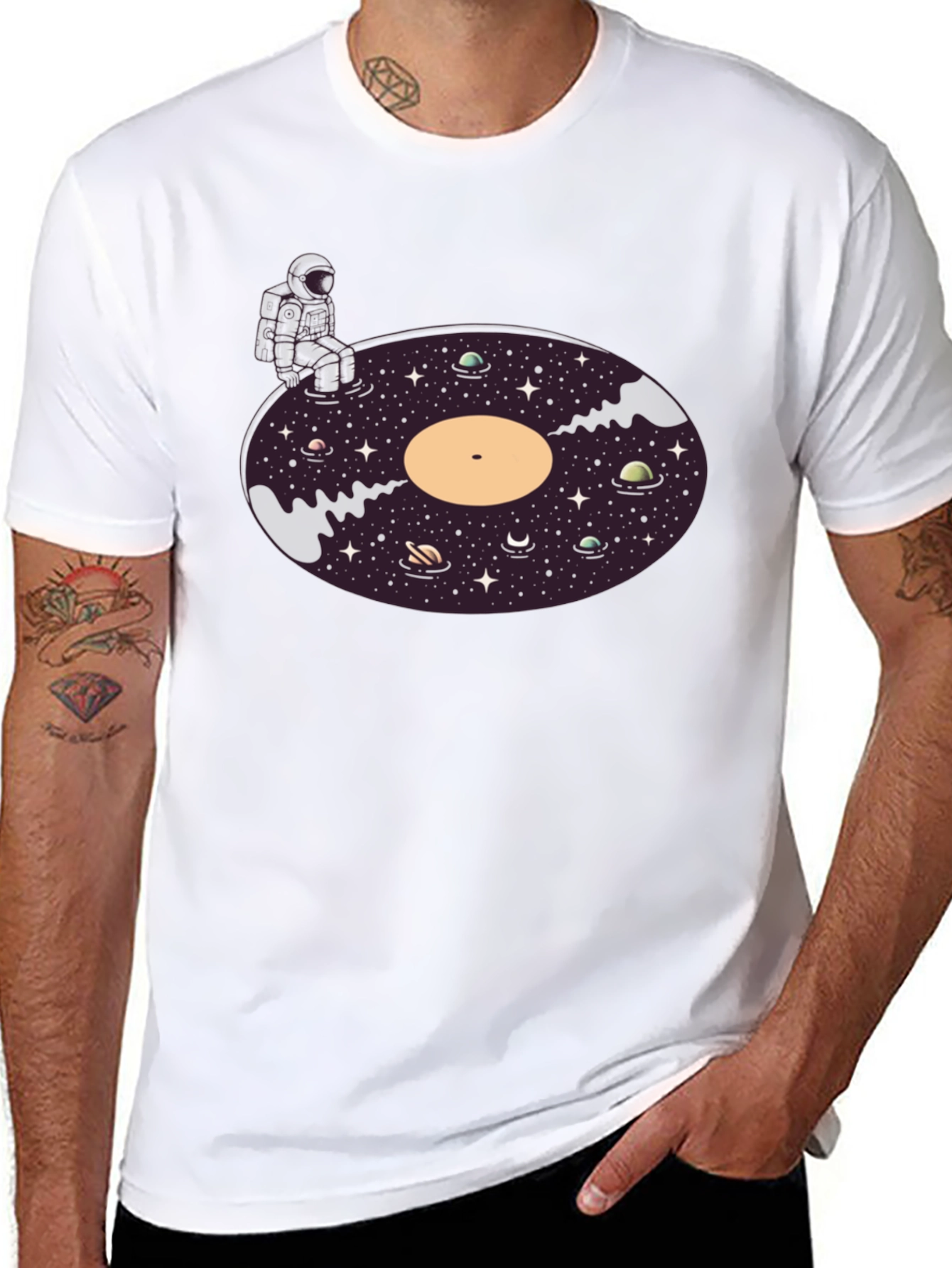 Astronaut Vinyl Record T-Shirt