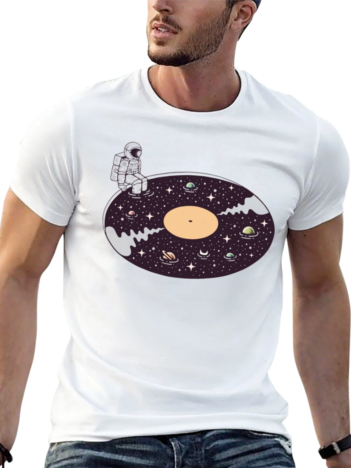 Astronaut Vinyl Record T-Shirt