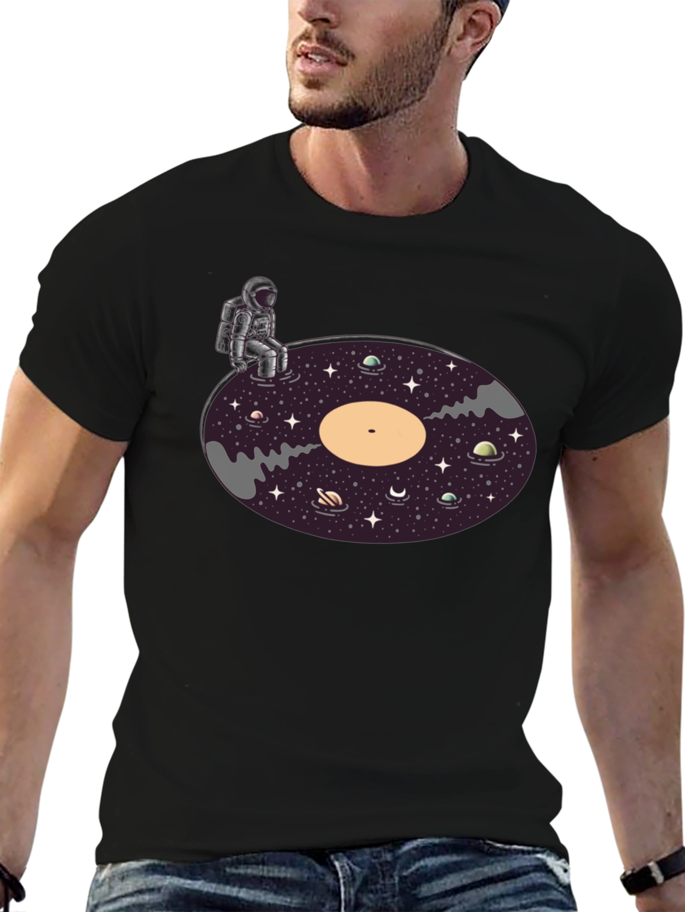 Astronaut Vinyl Record T-Shirt