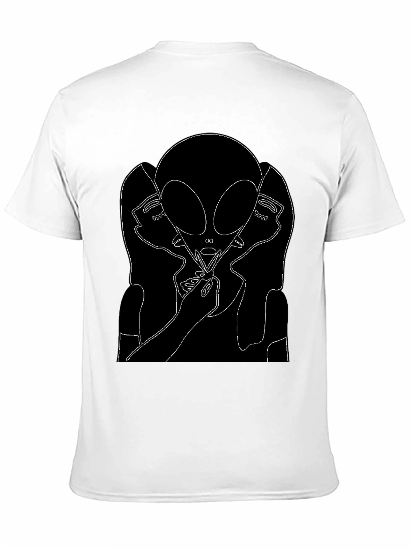 Alien Portrait Graphic Tee - Black