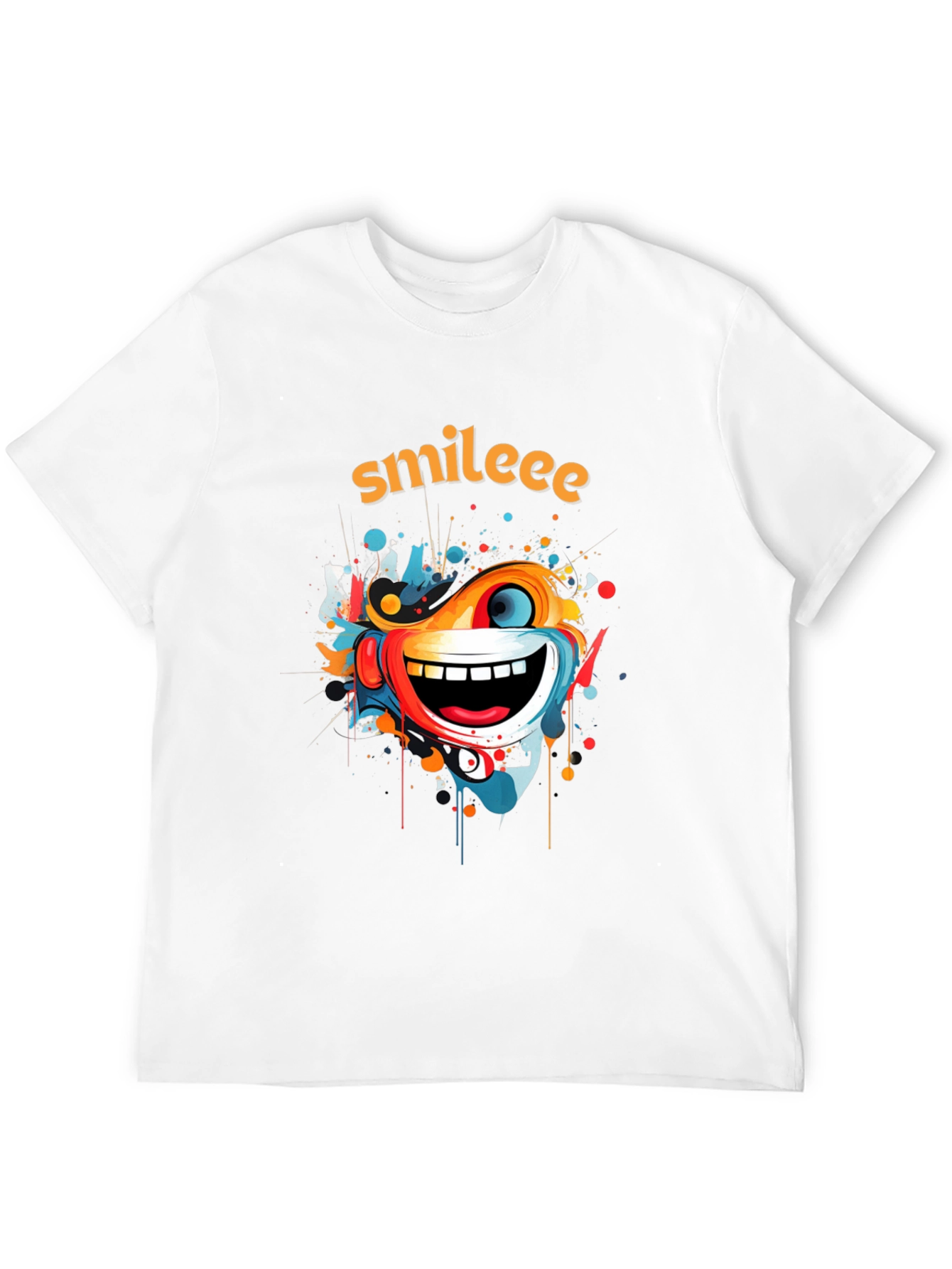 Smileee Graphic Print Black T-Shirt