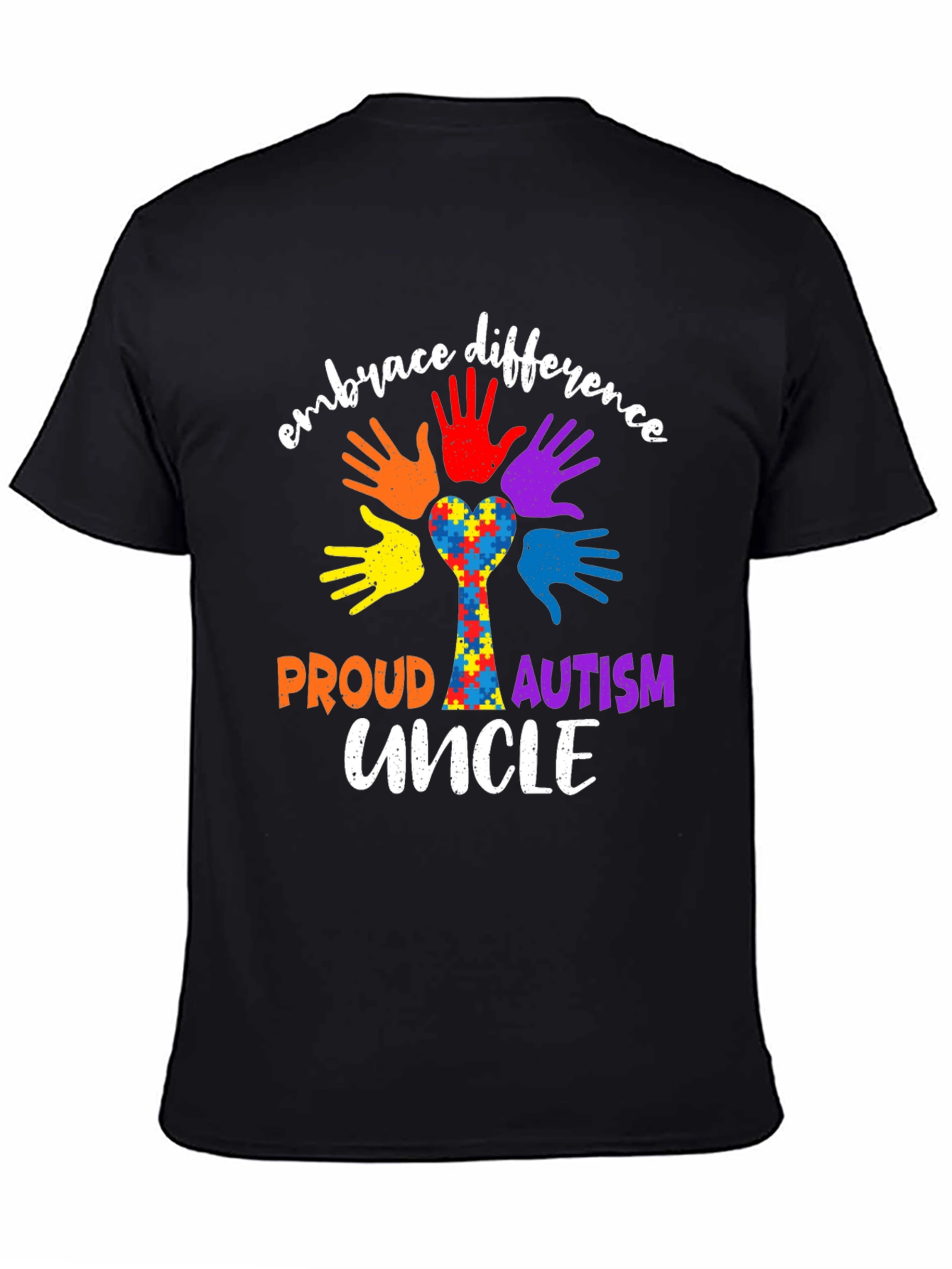 Proud Autism Uncle Embrace Difference T-Shirt