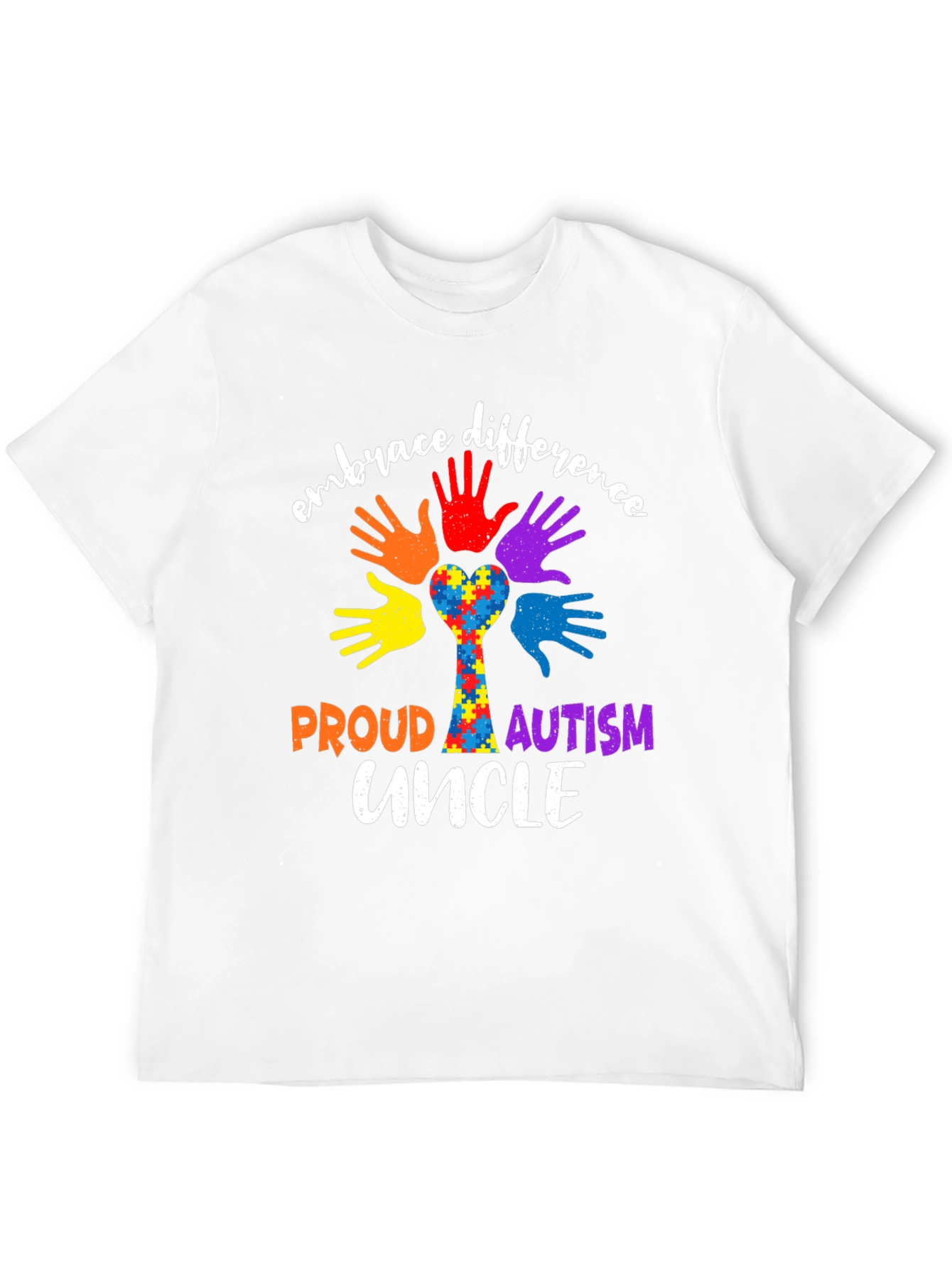 Proud Autism Uncle Embrace Difference T-Shirt