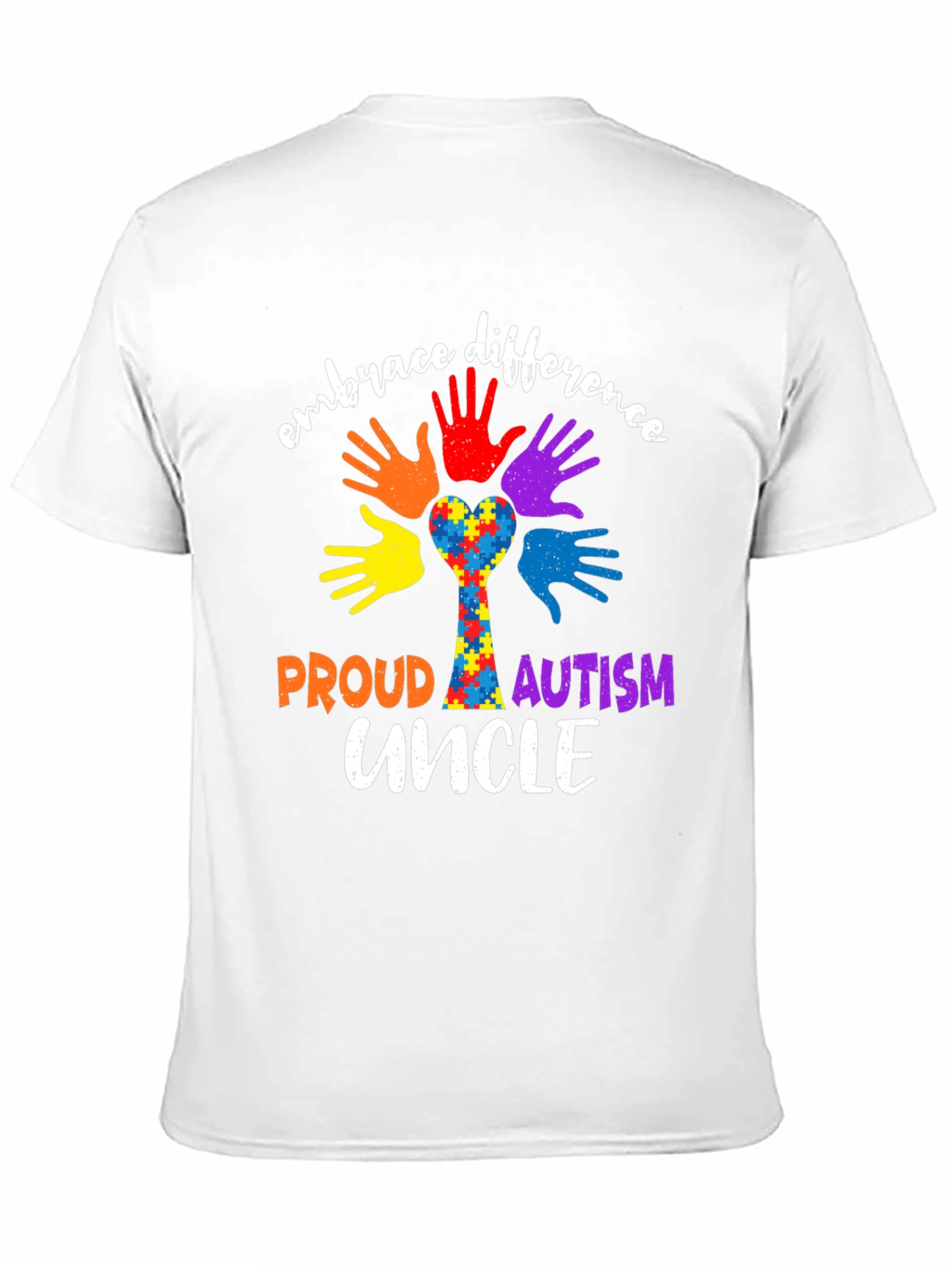 Proud Autism Uncle Embrace Difference T-Shirt