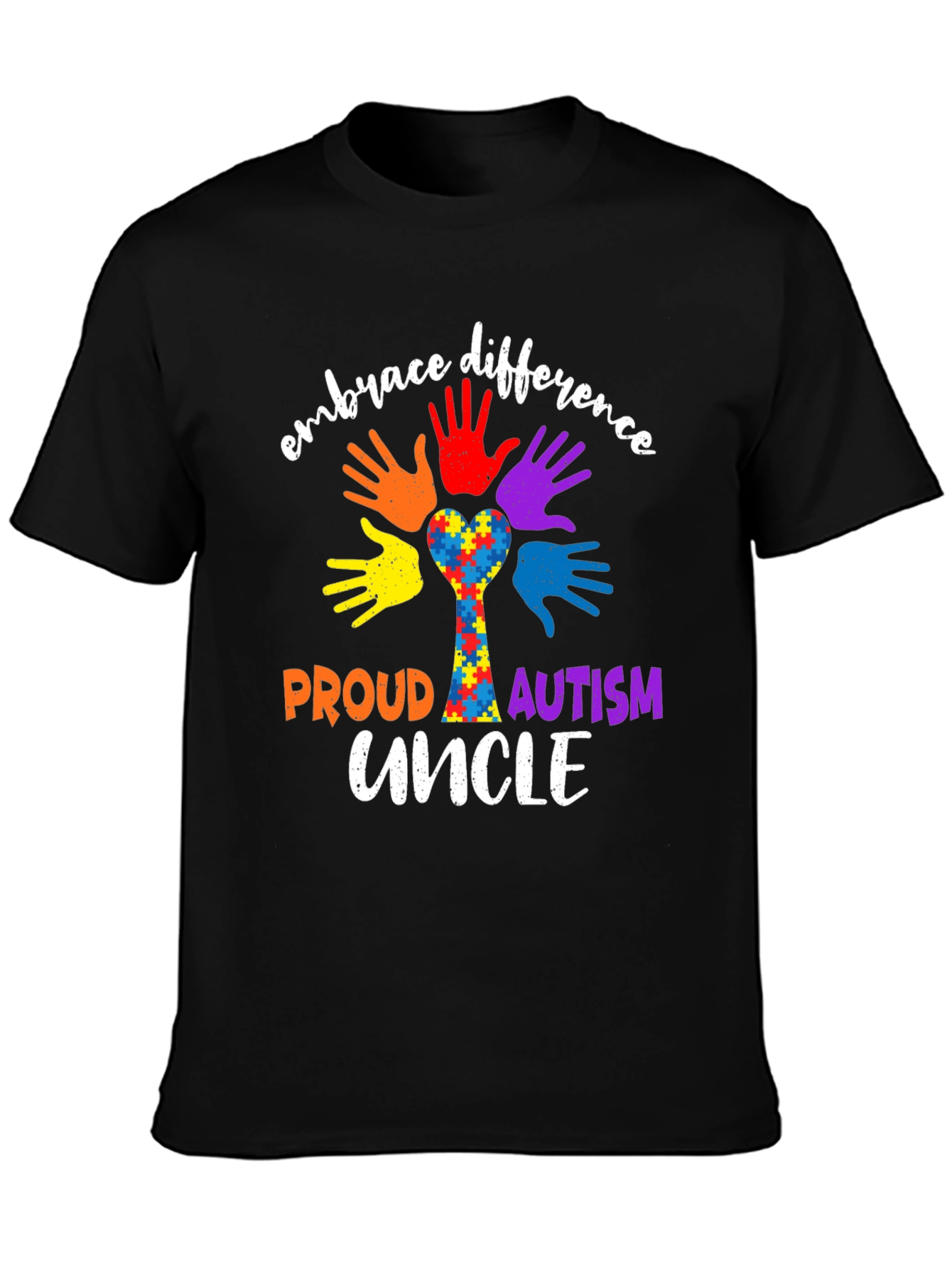 Proud Autism Uncle Embrace Difference T-Shirt