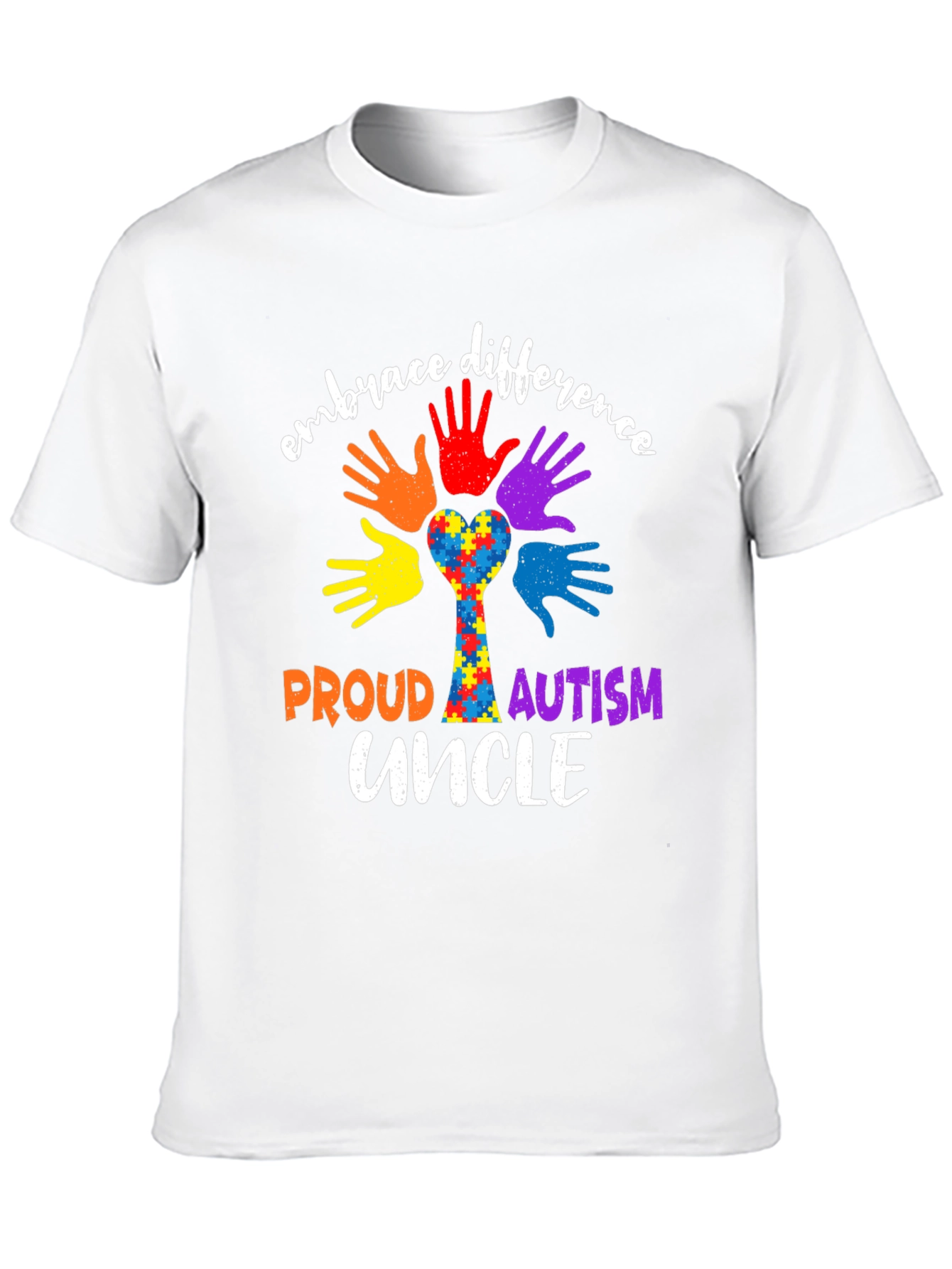 Proud Autism Uncle Embrace Difference T-Shirt