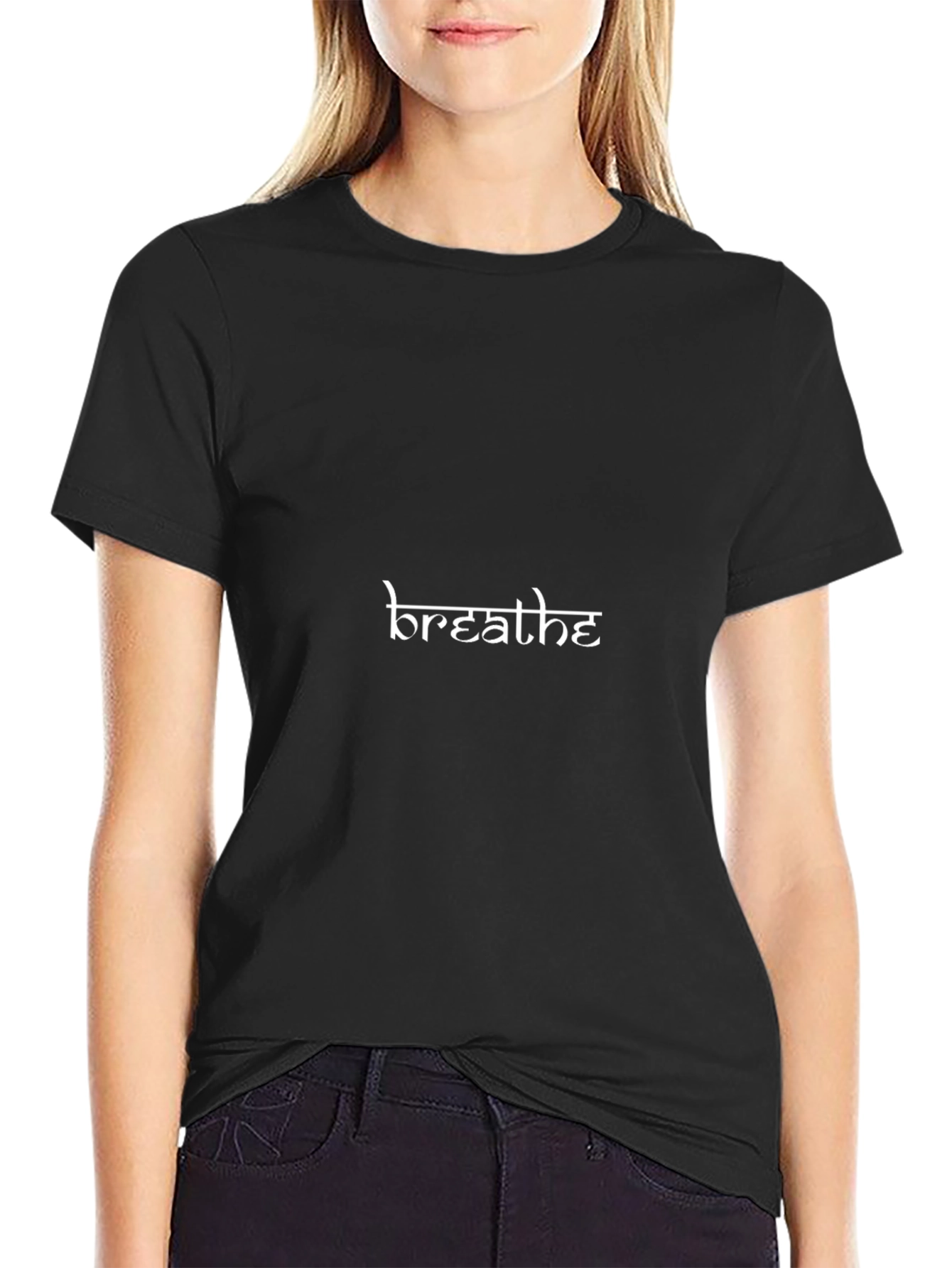Breathe Graphic Tee - Soft Cotton Relaxed Fit