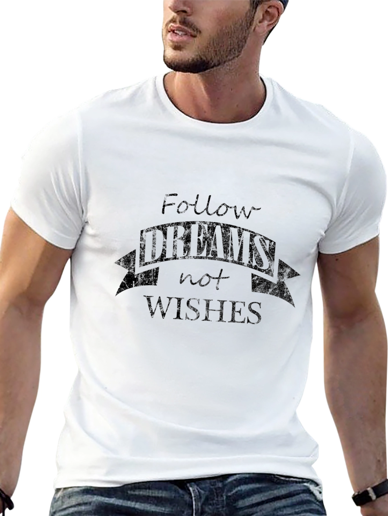 Follow Your Dreams Graphic Tee - Mens Black T-Shirt