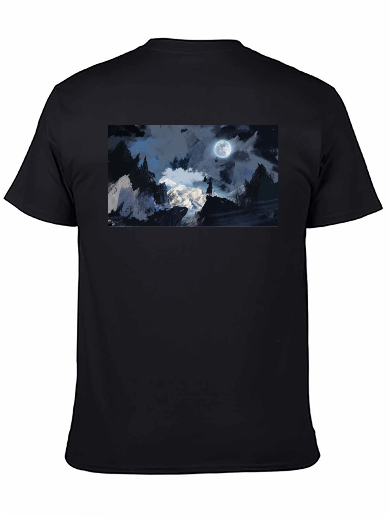 Moonlit Mountain T-Shirt - Black