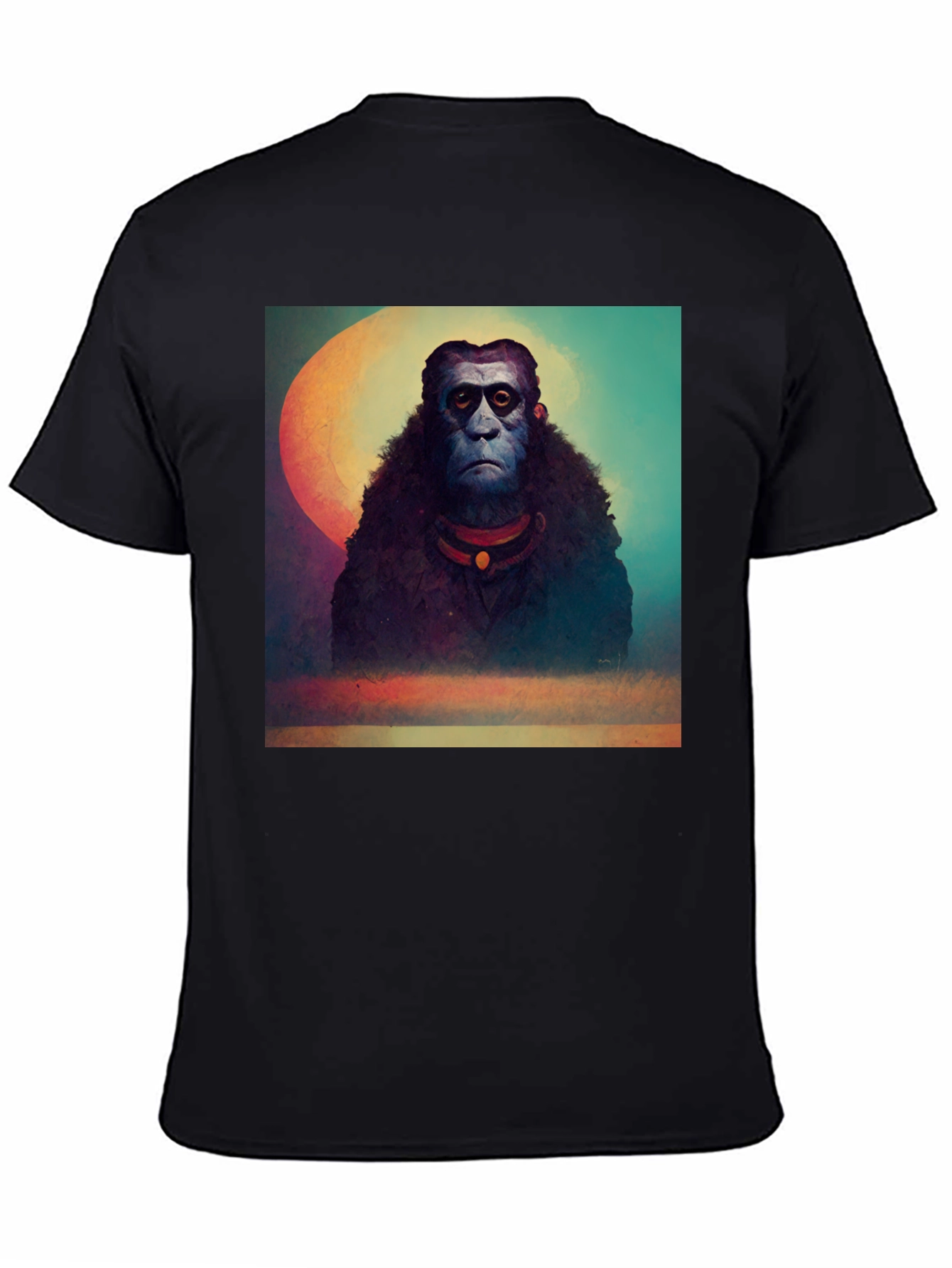Surreal Ape Art Black T-Shirt