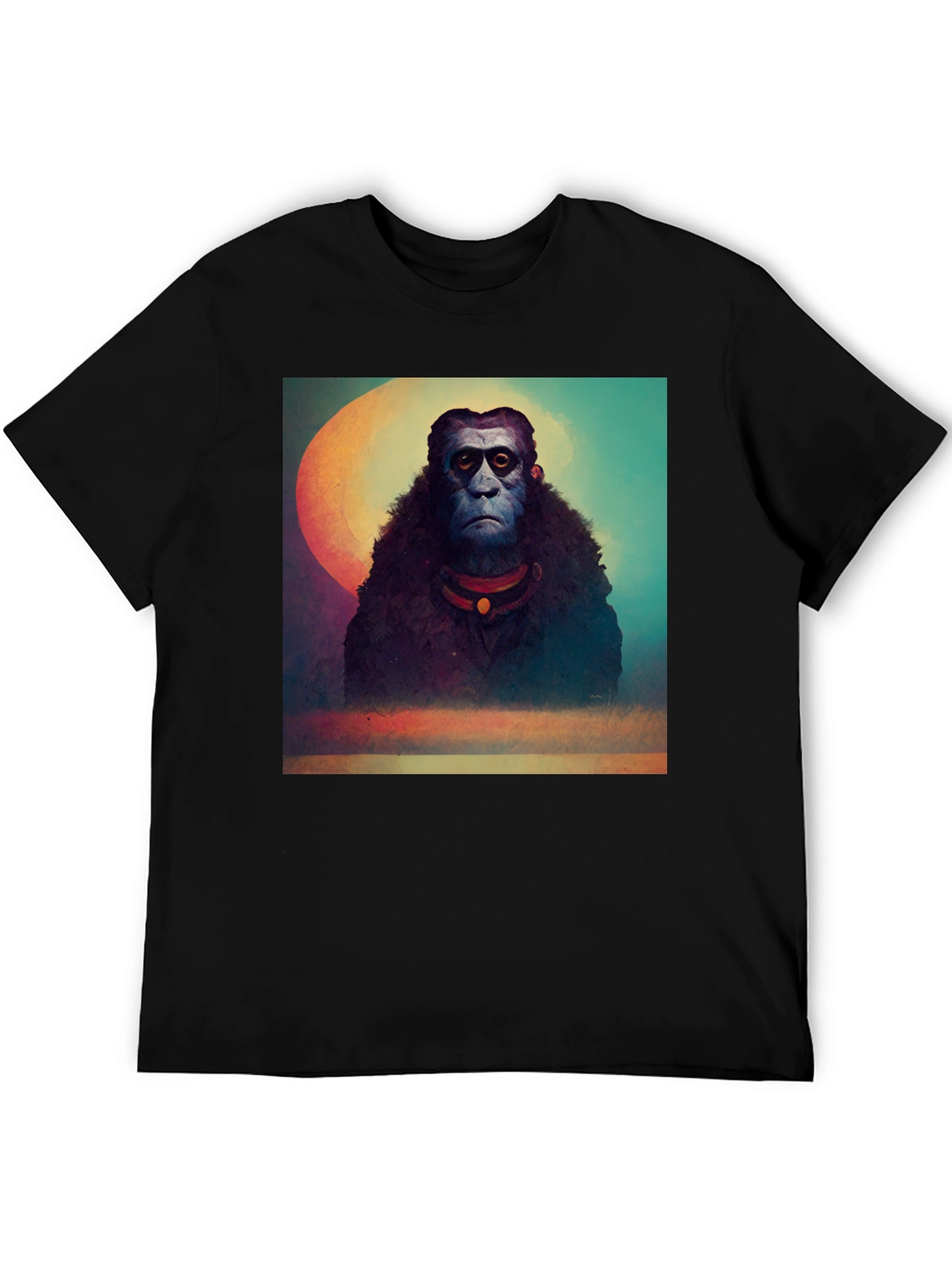 Surreal Ape Art Black T-Shirt