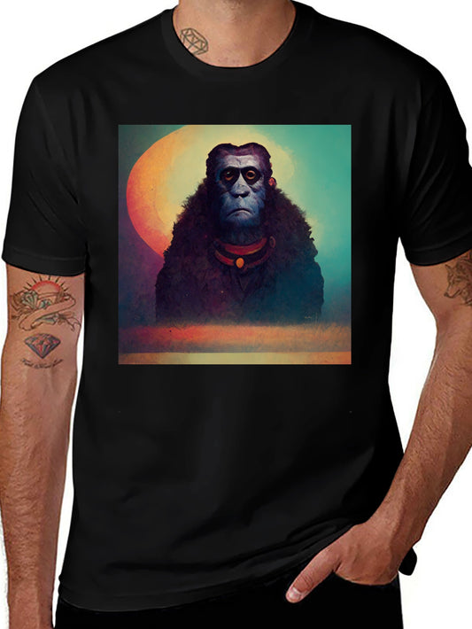 Surreal Ape Art Black T-Shirt