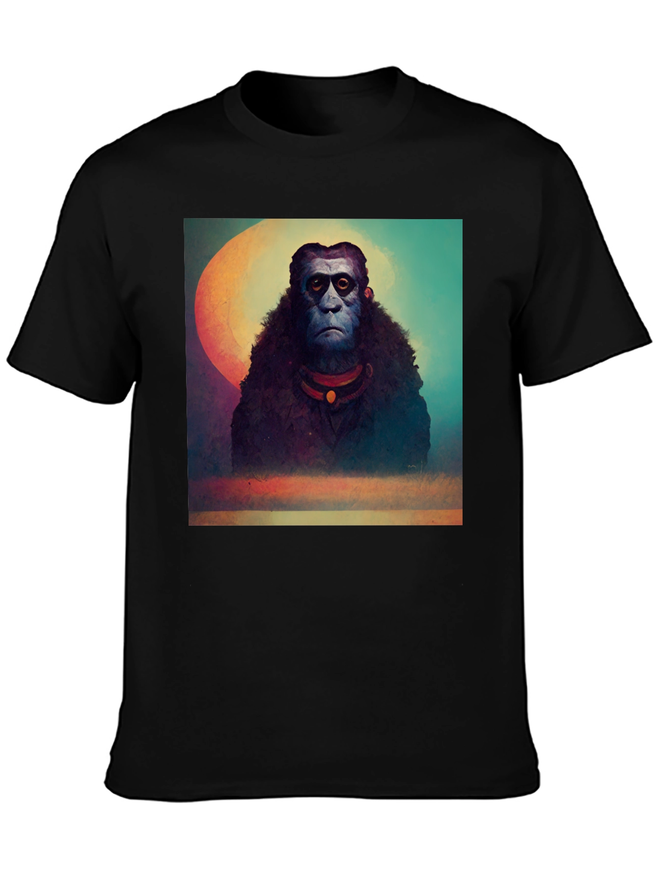 Surreal Ape Art Black T-Shirt