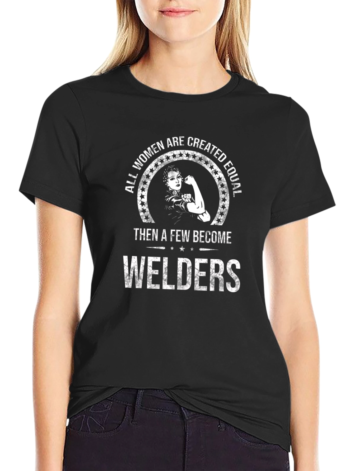 Women Welders T-Shirt: Created Equal Design