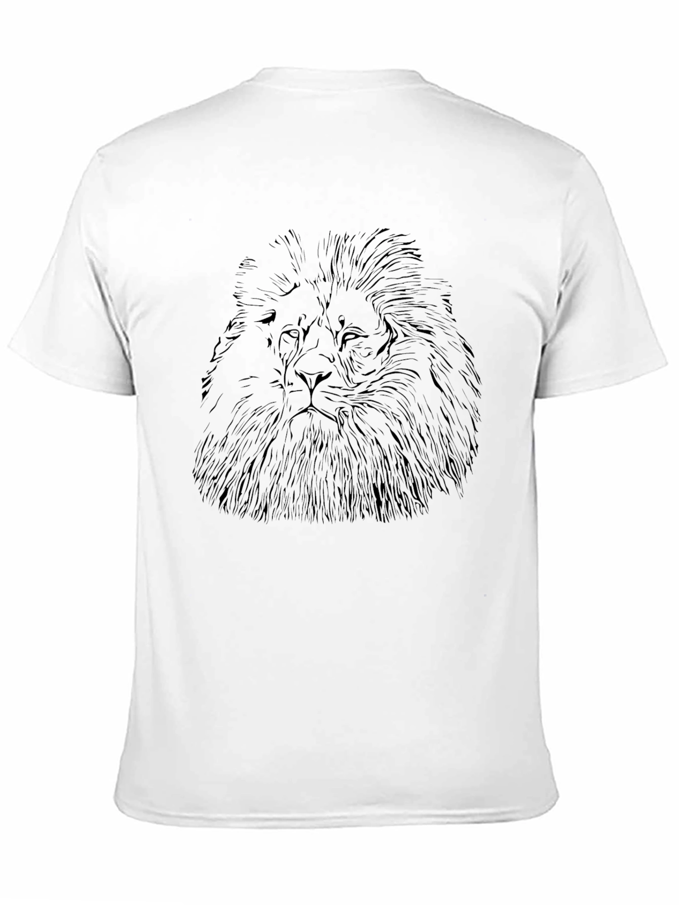 Lion Graphic Tee - Black Cotton T-Shirt