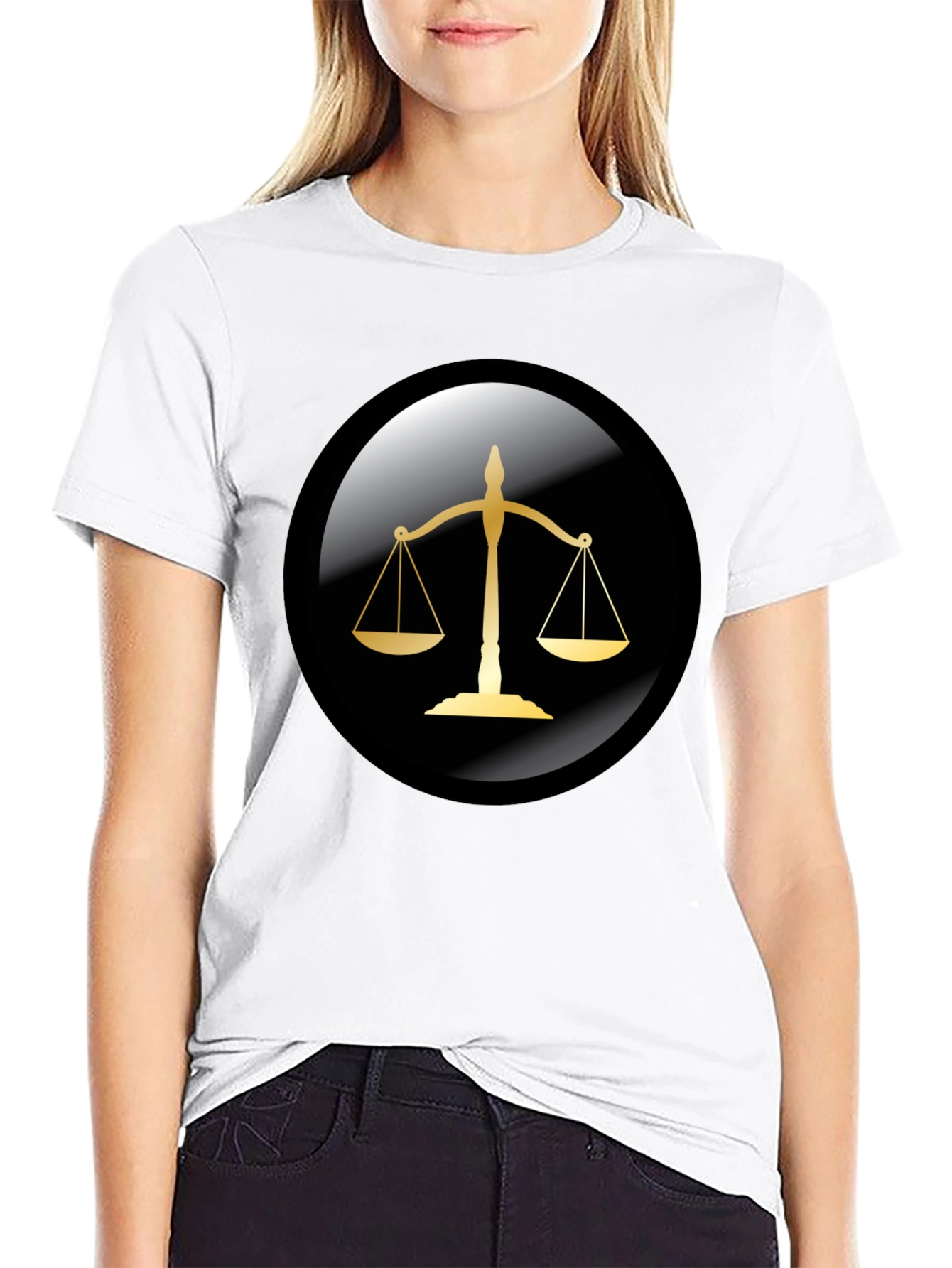 Scales of Justice Graphic Tee - Black