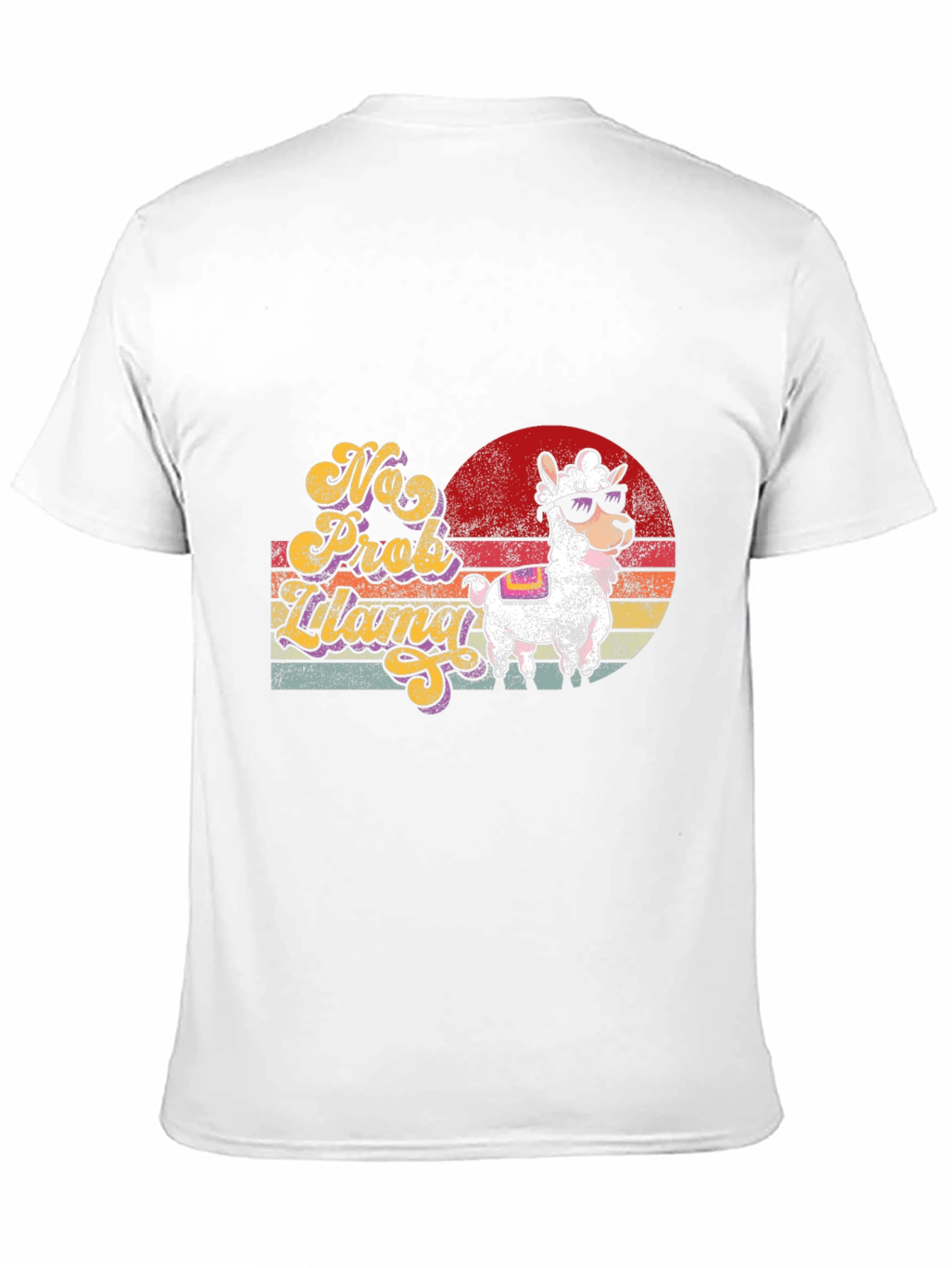 No Prob Llama T-Shirt - Retro Style