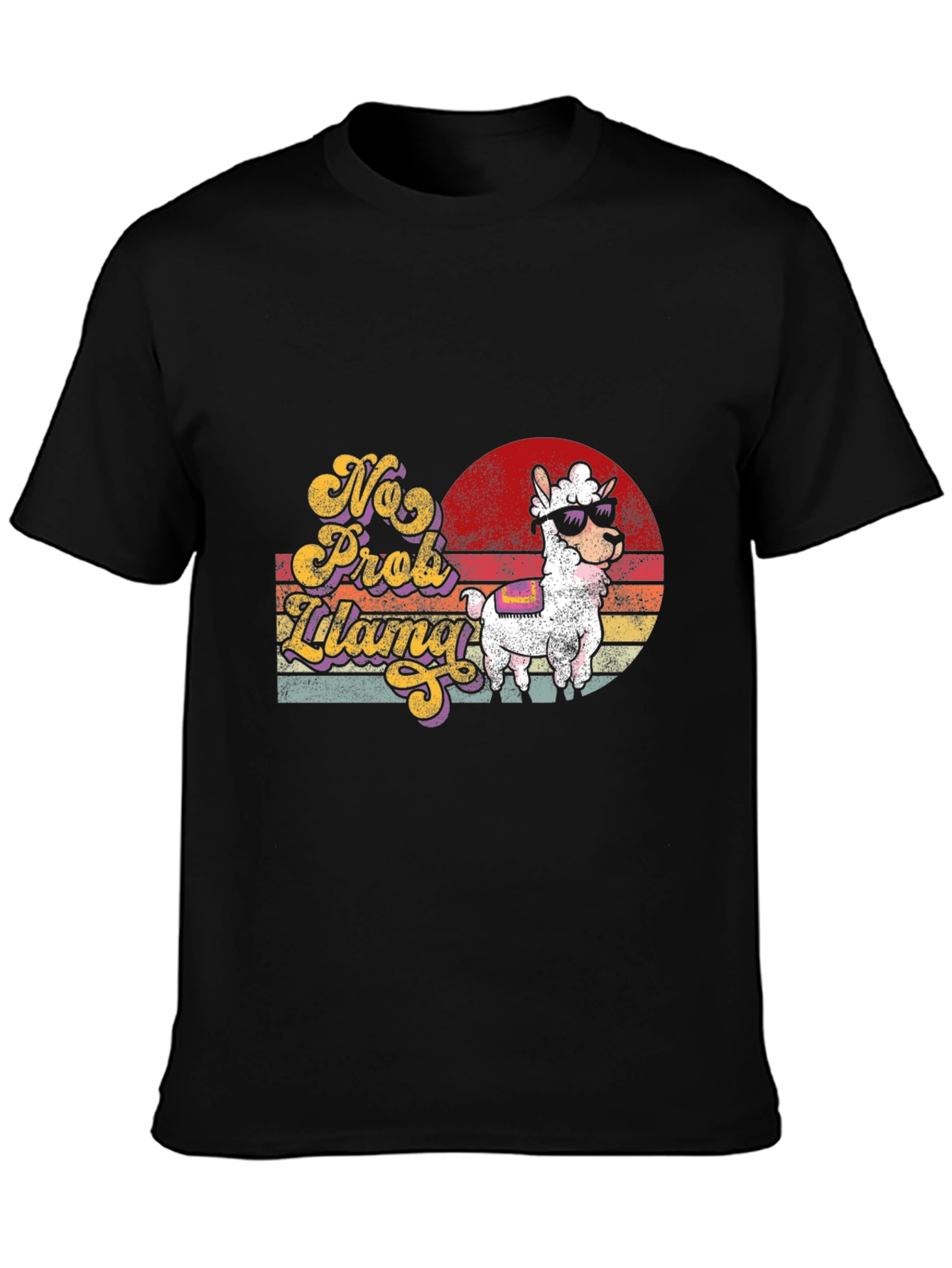 No Prob Llama T-Shirt - Retro Style